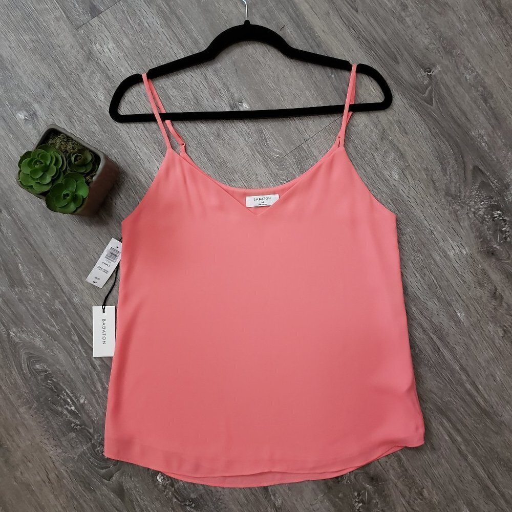 NEW Babaton Aritzia Everly Cami Tank Coral XS